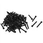 sourcing map 100pcs M3x25mm Vis à Tête Cylindrique à Six Pans Creux Tête Hexagonale Boulon en Acier Allié Noir