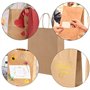 VIVIIHOO 20pcs Sacs en Papier Marron, Sacs en Papier avec Poignées, Sacs Cadeaux, Convient pour Halloween, Noël, Thanksgiving, A
