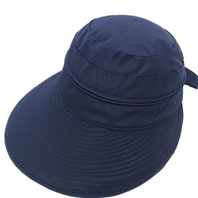 QCHOMEE Femme Chapeau de Soleil Réglable Casquette Visière Pliable Large Bord Protection Solaire Respirant Cap été Anti-UV pour
