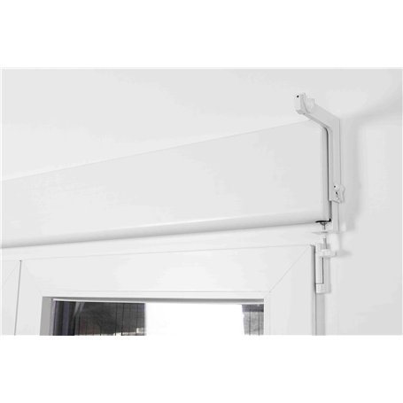 Supports de Tringle à Rideaux sans Perçage - pour Coffre de Volet Roulant hauteur de 12 à 26 cm - Système Unique à Double Mainti