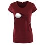 Love2Mi T-shirt d'allaitement à manches courtes pour femme enceinte - Rouge - Medium