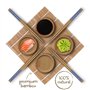Aya Le Sushi Maker 3 - Coffret Premium 25 Pièces - Assistant IA - Recettes - Appareil et Moules à Sushi - Couteau Expert et Natt