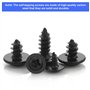 Lot de 340 vis à tôle cruciformes en acier au carbone Vis à tête ronde M3 M3,5 M4 M5 Noir Vis à tête plate Bon & solide Vis à tê