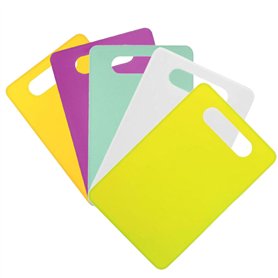 MINZHI Lot de 5 planches à découper en plastique avec poignée