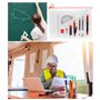 Kit de géométrie pour mathématiques - 13 pièces - Spécialement conçu pour les examens comprenant une poche zippée, une boussole,
