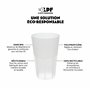LPF LE PETIT FOURNISSEUR - Lot de 50 Gobelets à cocktail réutilisables Granity 33cl (40cl à ras-bord) - Polypropylène plastique 