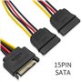 Câble Alimentation SATA Câble Répartiteur en Y SATA vers Double SATA Pour Disque dur SSD 2