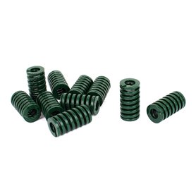 sourcing map 10pcs Ressort de Compression Moule Estampage Spirale 16 mm OD 30 mm de long charges lourdes vert