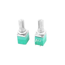 sourcingmap 2pcs B50K 50K Ohm 6mm pieds Shaft moleté potentiomètre rotatif réglable avec Commutateur