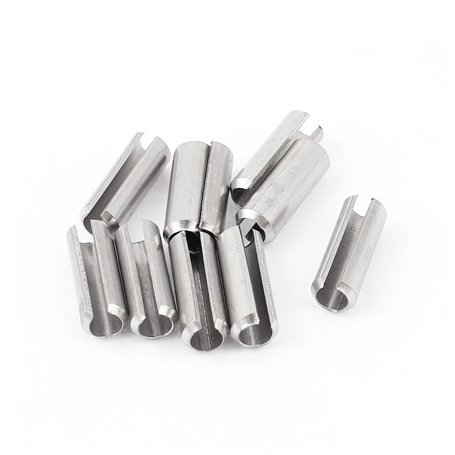 sourcing map 10pcs Goupille à ressort fendu élastique M8 x 25 mm 304 en acier inoxydable