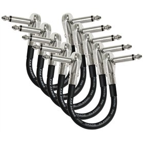 5 unités – Van Damme Pro Grade Classic XKE – 15 cm – Premium Flexible Shielded Guitare basse Pédale d'effets Instrument