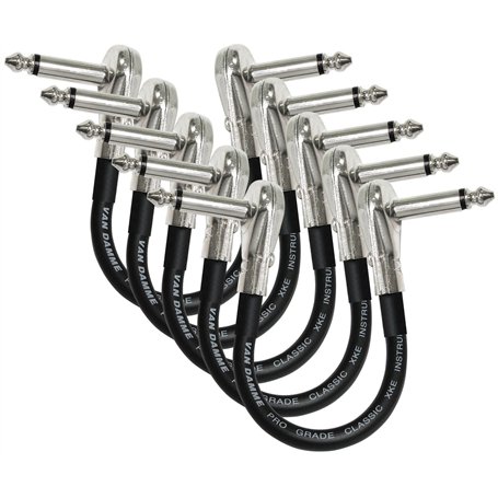 5 unités – Van Damme Pro Grade Classic XKE – 15 cm – Premium Flexible Shielded Guitare basse Pédale d'effets Instrument