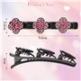 Barrette à Cheveux Tressée en Forme de Fleur avec Strass Pinces à Cheveux Double Couche Bijoux