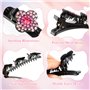 VMUTGA 6 Pièces Pinces à Cheveux, Barrette à Cheveux Tressée en Forme de Fleur avec Strass Pinces à Cheveux Double Couche Bijoux