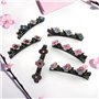 VMUTGA 6 Pièces Pinces à Cheveux, Barrette à Cheveux Tressée en Forme de Fleur avec Strass Pinces à Cheveux Double Couche Bijoux