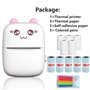 WANGCL Mini Imprimante Thermique avec Recharge USB Bluetooth Petite Imprimante Portable Compatible avec Android ou iOS