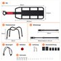 Mountain Bike Rack, ZOOYAUE Support réglable Bike Rack, Charge maximale 100kg, Alliage d'aluminium, Installation rapide, avec ré