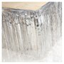 Comfysail Jupe de table métallique à franges scintillantes pour décoration de fête de mariage 74 x 274 cm