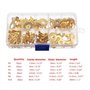 KINDPMA 150pcs Kit Cosses Electriques Ronde en Laiton Cosse à Sertir M3 M4 M5 M6 M8 M10 Cosse Batterie Bornes Cosses Electrique 