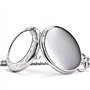 TREEWETO Montre De Poche avec Chaîne pour Hommes Femmes Rétro Mécanique Squelette Analogique À Remontage Manuel Antique Loupe Co