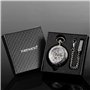 TREEWETO Montre De Poche avec Chaîne pour Hommes Femmes Rétro Mécanique Squelette Analogique À Remontage Manuel Antique Loupe Co