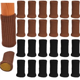 TCOLS Lot de 24 Chaussettes Antidérapantes pour Pieds de Chaise de