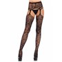 Leg Avenue 1082 Collant Porte-Jarretelles Haute Noir Taille Unique 36-40