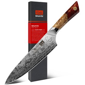 SHAN ZU Couteau de Chef Damas