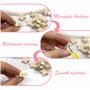 DHER Alésoir De Perle 4pcs alésoir à perles avec différents forets, outil d'alésage pour perles en verre, plastique et bois, acc