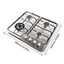 Futchoy - Plaque de cuisson à gaz 4 flammes en acier inoxydable - 58 x 50 cm - Autark - Encastrable - Gaz naturel ou propane