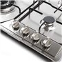 Futchoy - Plaque de cuisson à gaz 4 flammes en acier inoxydable - 58 x 50 cm - Autark - Encastrable - Gaz naturel ou propane