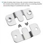 YSDMY 16 Pièces Support Montage Encastré Dissimulé, Supports Suspension Emboîtement Robuste, Boucle Quincaillerie Murale en Acie