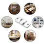 YSDMY 16 Pièces Support Montage Encastré Dissimulé, Supports Suspension Emboîtement Robuste, Boucle Quincaillerie Murale en Acie