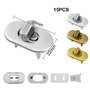Aweisile 15 Sets Fermoir Tourniquet Fermoir Sac Fermoirs Verrouillage Twist Fermoir Sac à Main Serrures Turn Locks pour Le Brico