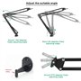 Support mural pour microphone avec bras pliant compatible avec Blue Yeti Snowball Nano X S and Razer HyperX Elgato USB microphon