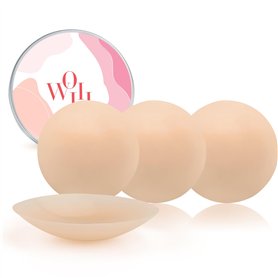 OWill 2 Paires Cache Tetons Femme Reutilisable en Silicone Doux