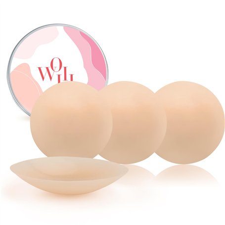 OWill 2 Paires Cache Tetons Femme Reutilisable en Silicone Doux