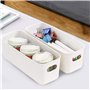 3 pièces boîte de rangement, panier de rangement en plastique, organisateur avec poignées cuisine armoire panier de rangement po