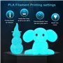 Eono Filament PLA à paillettes Glow Bleu 1,75 mm (± 0,03 mm), filament lumineux pour imprimante FDM, effet scintillant similaire