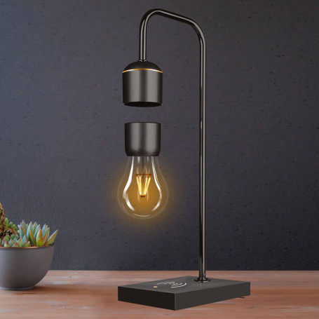 Floatidea Lampe de bureau magnétique à lévitation sans fil Ampoule LED Cadeaux uniques