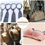 Lot de 2 Porte-Ceintures pour Armoire, Cintre Multifonction en Bois avec 8 Crochets, Organisateur Tournant 360°pour Ceintures, C