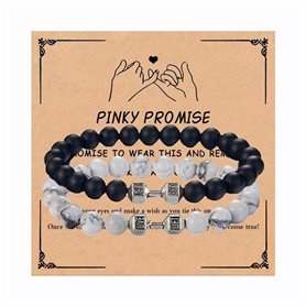 DIOWUS Bracelet haltère pour homme et femme