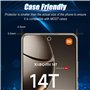 Wookfiss Verre Trempé(2)+Caméra Arrière Protecteur(2) pour Xiaomi 14T Film Protection Ecran Verre Trempe Tempered Ultra Resistan