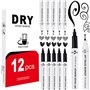Lot de 12 marqueurs noirs pour tableau blanc