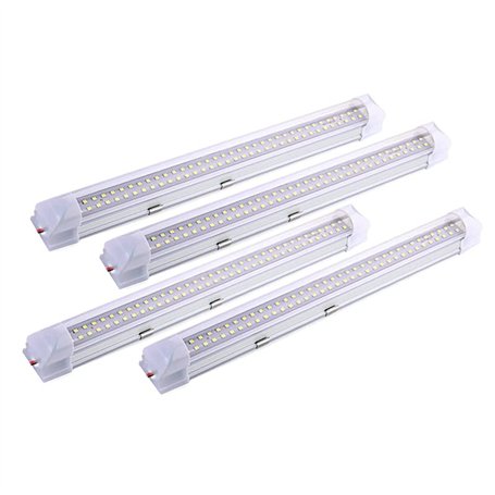 Éclairage intérieur LED pour voiture 12-80V 4x72 LED Lampe de lecture Lampe LED encastrable Avec interrupteur pour voiture