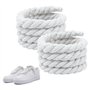 pluvialix Rope Laces - Lacets épais et ronds - Dentelle épaisse - Cordon en coton pour lacets de rechange Af1 - Cordon large et