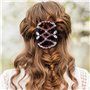 Peigne Magique Extensible,3 Pcs Pinces à Cheveux Élastiques Magiques Peignes de Cheveux Extensible Double Clips Peigne à Cheveux
