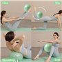 SENLINLIN Lot de 3 Ballons Pilates 25cm – Petit Ballon de Gym Antidérapant & Épais en Rose, Violet & Vert, avec Tube de Gonflage