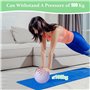 SENLINLIN Lot de 3 Ballons Pilates 25cm – Petit Ballon de Gym Antidérapant & Épais en Rose, Violet & Vert, avec Tube de Gonflage