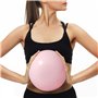 SENLINLIN Lot de 3 Ballons Pilates 25cm – Petit Ballon de Gym Antidérapant & Épais en Rose, Violet & Vert, avec Tube de Gonflage